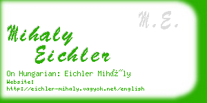 mihaly eichler business card